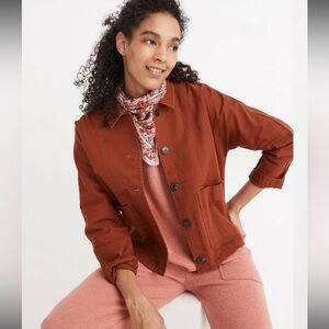 Madewell Pomeray Chore Jacket Dusty Redwood Small